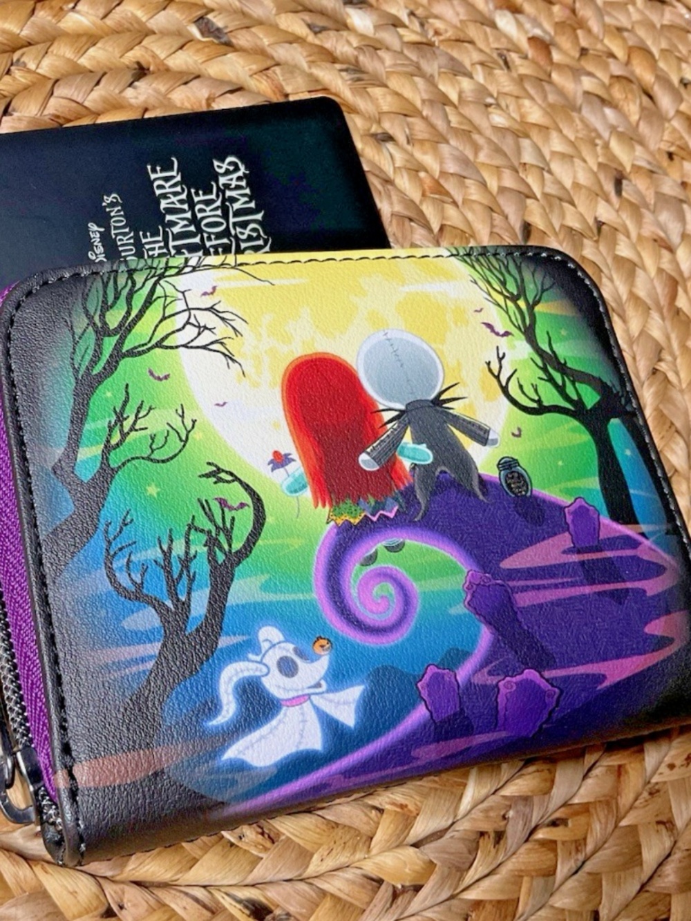 Loungefly The Nightmare Before Christmas Jack & Sally Doll Mini Wallet + 2 Pins